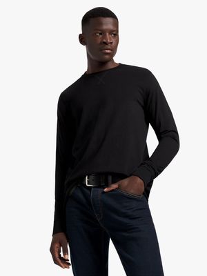 Men's Markham Longsleeve Relaxed Black T-Shirt