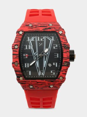 Men's Markham Sports Lux Red Watch