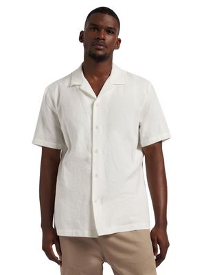 Men's Markham Textured Jacquard Ecru Shirt
