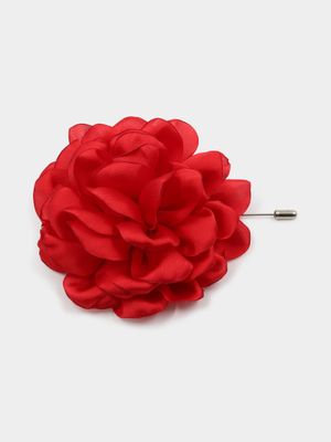 Men's Markham English Rose Red Lapel Pin