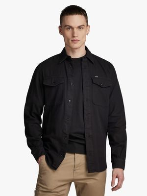 G-Star Men's Slim Marine Black Denim Shirt