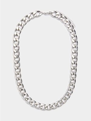 Men's Markham Oversize Curb Silver Necklace