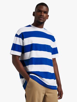 Men's Markham Bold Stripe Blue/White T-Shirt