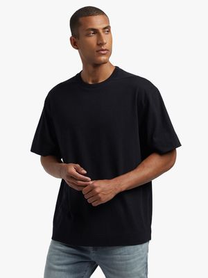 Union-DNM Black Boxy Fit Heavy Jersey T-Shirt