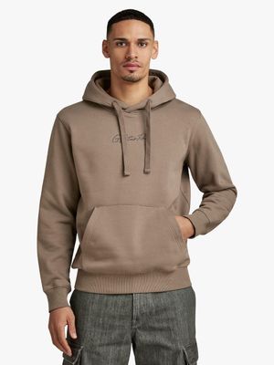 G-Star Men's Autograph Brown Hoodie