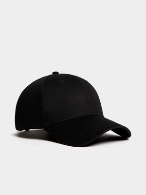 Men's Markham Cotton Twill Basic Black Peak Cap