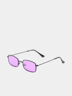 Men's Markham Rectangle Purple Sunglasses