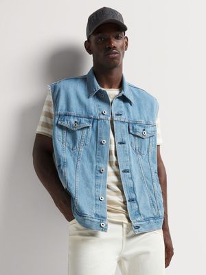 Men's Levi's Relaxed Trucker Blue Vest