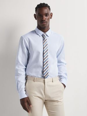 Men's Markham Smart Textured Blue Shirt