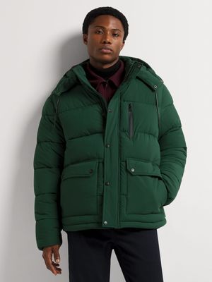 Men's Markham Nylon Green Puffer Jacket