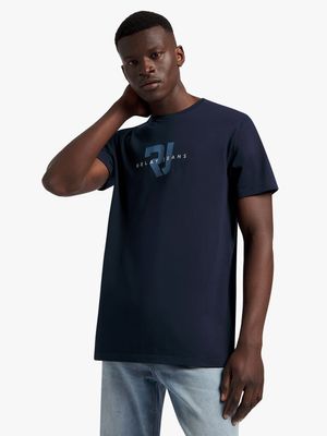 Men's Relay Jeans LockUp Navy Graphic T-Shirt