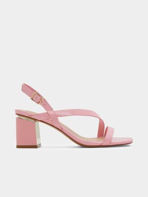 Women's ALDO Pink Casual Heeled Sandals