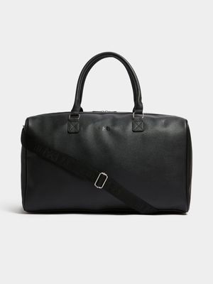 Men's Markham PU Duffel Black Bag