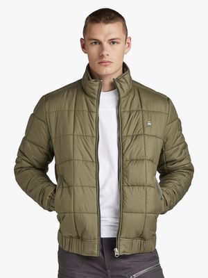 G-Star Men's Meefic Quilted Shadow Olive Jacket