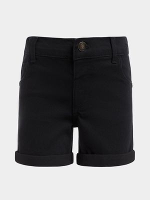 Jet Younger Girls Black Denim Shorts