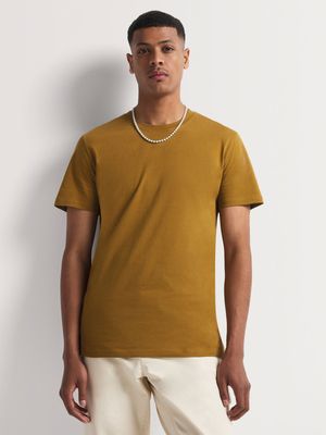 Men's Markham Crew Neck Basic Camel T-Shirt