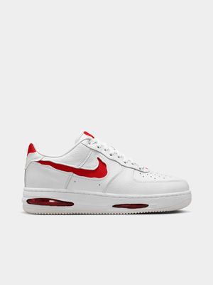 Nike Men's Air Force 1 EVO Low White/Red Sneaker
