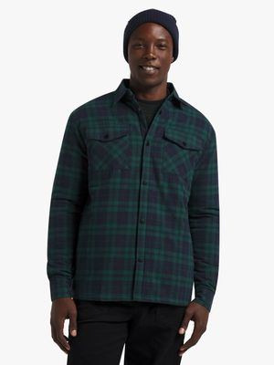 Jet Men's Green/Navy Flannel Shacket