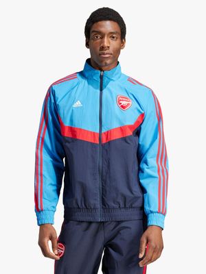 Mens adidas Arsenal Woven Blue Track Top