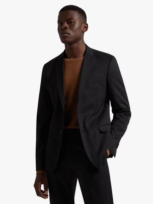 Men's Markham Slim Wool Blend Black Suit Jacket