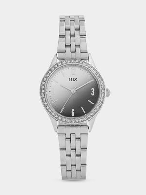 MX Silver Plated Ombre Dial Bracelet Watch