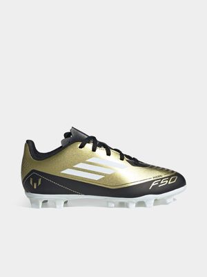 Junior adidas F50 Club Messi FG Gold/Black Boots