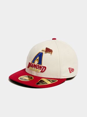 New Era Unisex MLB Pin 59Fifty LP Arizona Diamond Beige/Red Cap