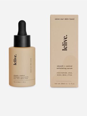 lelive. Save our skin (sos) | smooth + control exfoliating serum