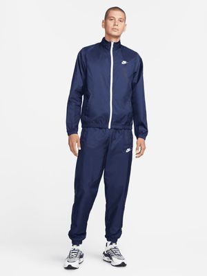 Mens Nike Sportswear Woven Navy Tracksuit