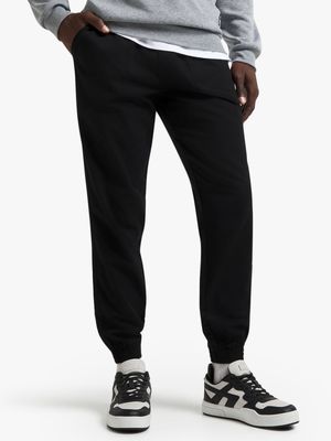 Men's Black Cargo Joggers