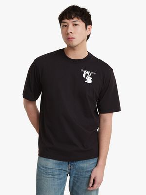 G-Star Men's Industry Back Graphic Boxy Dark Black T-Shirt