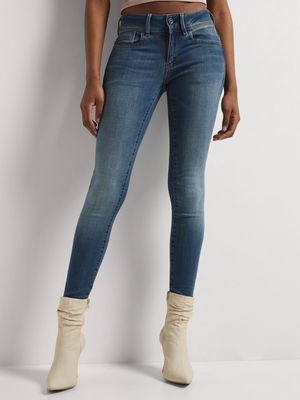 G-Star Women's Lynn Super Skinny Faded Blue Jeans