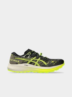 Mens Asics Fuji Lite 5 Black/Yellow Trail Running Shoes