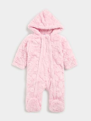 Jet Infant Girls Pink Faux Fur Sleep Suit