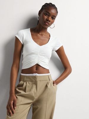 Y&G Ruched Front Top
