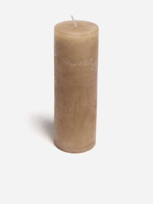 Jet Home Taupe Large Pillar Scented Candle