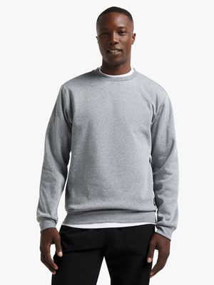 Men's Grey Melange Basic Sweat Top