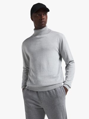 Men's Grey Poloneck Jersey