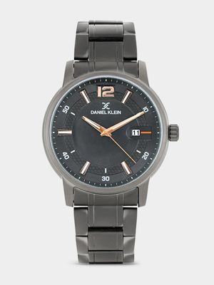 Daniel Klein Black Plated Stainless Steel Bracelet Watch