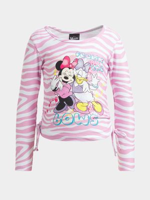 Jet Younger Girls Pink/White Minnie & Daisy T-Shirt