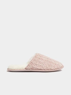 Jet Women's Blush Chenille Closed Toe Slippers