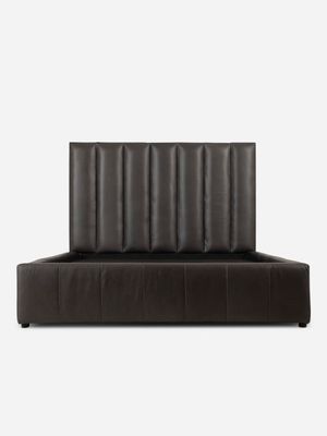 Tiffany Bed Leather Codiac Charcoal