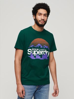 Men's Superdry Green Graphic T-Shirt