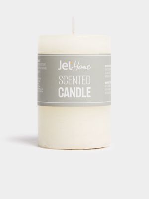 Jet Home White Small Pillar Scented Candle