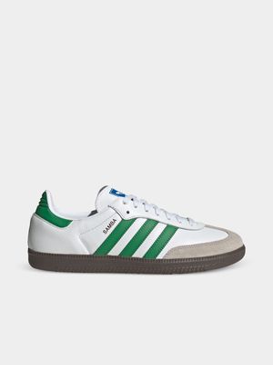 adidas Originals Men's Samba OG White/Green Sneaker