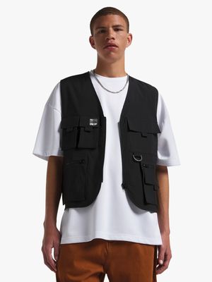 Men's Black Utility Vest