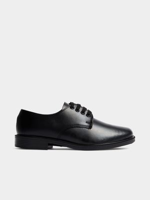 Jet Younger Boys Black Leather Toughees School Shoes