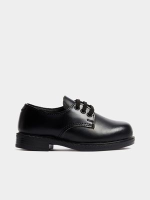 Jet Younger Boys Black Leather Buccaneers School Shoes