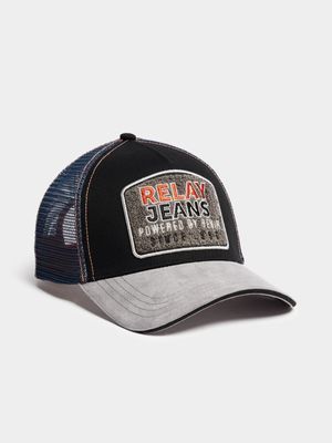 Men's Relay Jeans Suede Peak & Toweling Multicolour Trucker Cap
