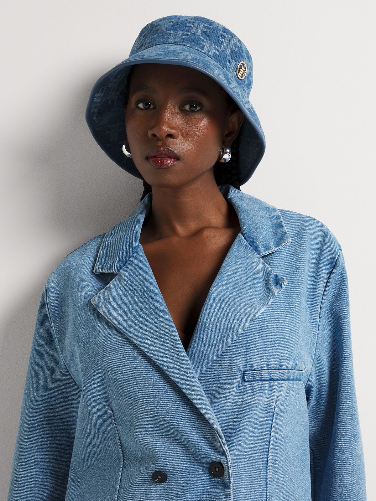 Bold FF Denim Bucket Hat - Bash.com